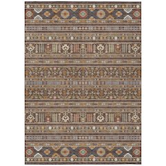 Machine Washable Indoor/Outdoor Chantille ACN2244 Brown 5' x 7'6" Rug