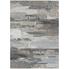 Machine Washable Indoor/Outdoor Chantille ACN2249 Brown 5' x 7'6" Rug