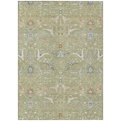 Machine Washable Indoor/Outdoor Chantille ACN2250 Green 5' x 7'6" Rug