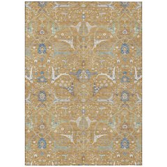 Machine Washable Indoor/Outdoor Chantille ACN2250 Gold 5' x 7'6" Rug