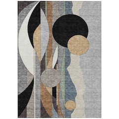 Machine Washable Indoor/Outdoor Chantille ACN2252 Gray 5' x 7'6" Rug