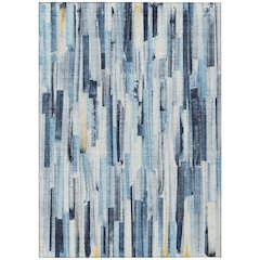 Machine Washable Indoor/Outdoor Chantille ACN2255 Blue 5' x 7'6" Rug