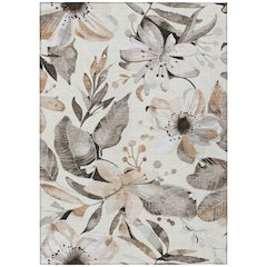 Machine Washable Indoor/Outdoor Chantille ACN2260 Ivory 5' x 7'6" Rug