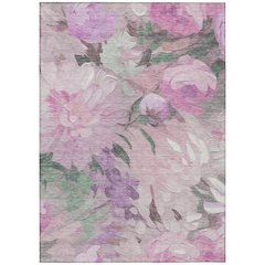 Machine Washable Indoor/Outdoor Chantille ACN2264 Pink 5' x 7'6" Rug