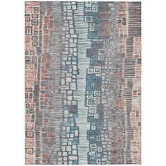 Machine Washable Indoor/Outdoor Chantille ACN2268 Orange 5' x 7'6" Rug