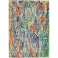Machine Washable Indoor/Outdoor Chantille ACN2269 Blue 5' x 7'6" Rug