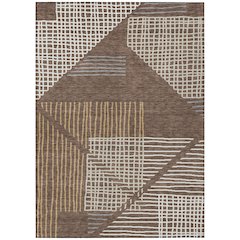 Machine Washable Indoor/Outdoor Chantille ACN2270 Brown 5' x 7'6" Rug