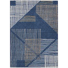 Machine Washable Indoor/Outdoor Chantille ACN2270 Blue 5' x 7'6" Rug