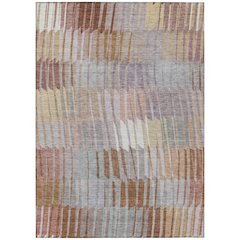 Machine Washable Indoor/Outdoor Chantille ACN2271 Orange 5' x 7'6" Rug
