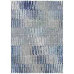 Machine Washable Indoor/Outdoor Chantille ACN2271 Blue 5' x 7'6" Rug