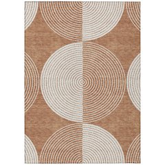 Machine Washable Indoor/Outdoor Chantille ACN2275 Orange 5' x 7'6" Rug