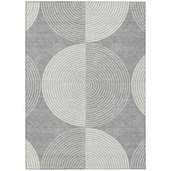 Machine Washable Indoor/Outdoor Chantille ACN2275 Gray 5' x 7'6" Rug
