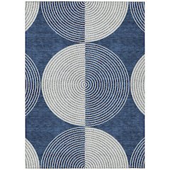Machine Washable Indoor/Outdoor Chantille ACN2275 Blue 5' x 7'6" Rug