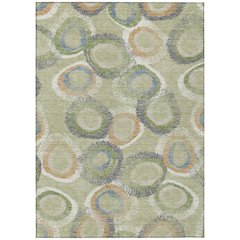 Machine Washable Indoor/Outdoor Chantille ACN2278 Green 5' x 7'6" Rug