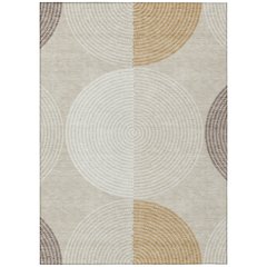 Machine Washable Indoor/Outdoor Chantille ACN2281 Brown 5' x 7'6" Rug