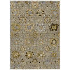 Machine Washable Indoor/Outdoor Chantille ACN2289 Brown 5' x 7'6" Rug
