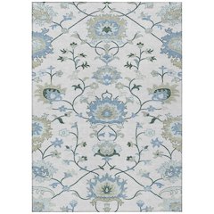 Machine Washable Indoor/Outdoor Chantille ACN2291 Ivory 5' x 7'6" Rug