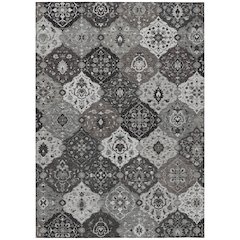 Machine Washable Indoor/Outdoor Chantille ACN2292 Gray 5' x 7'6" Rug