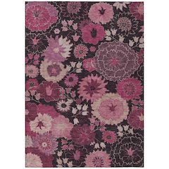 Machine Washable Indoor/Outdoor Chantille ACN2295 Pink 5' x 7'6" Rug