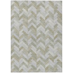 Machine Washable Indoor/Outdoor Chantille ACN2297 Brown 5' x 7'6" Rug