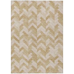 Machine Washable Indoor/Outdoor Chantille ACN2297 Gold 5' x 7'6" Rug