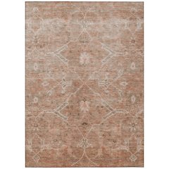 Machine Washable Indoor/Outdoor Chantille ACN2298 Orange 5' x 7'6" Rug