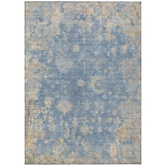 Machine Washable Indoor/Outdoor Chantille ACN2302 Blue 5' x 7'6" Rug