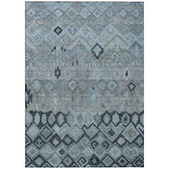 Machine Washable Indoor/Outdoor Chantille ACN2303 Gray 5' x 7'6" Rug