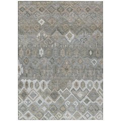 Machine Washable Indoor/Outdoor Chantille ACN2304 Gray 5' x 7'6" Rug