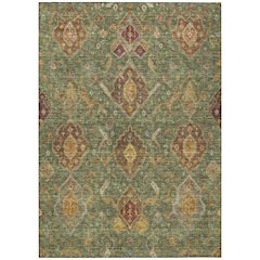 Machine Washable Indoor/Outdoor Chantille ACN2306 Green 5' x 7'6" Rug