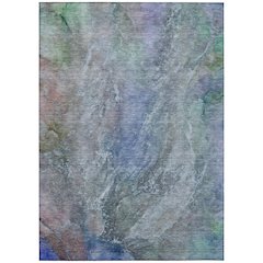 Machine Washable Indoor/Outdoor Chantille ACN2307 Blue 5' x 7'6" Rug