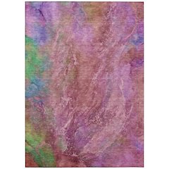 Machine Washable Indoor/Outdoor Chantille ACN2308 Pink 5' x 7'6" Rug