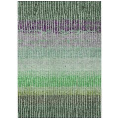 Machine Washable Indoor/Outdoor Chantille ACN2314 Green 5' x 7'6" Rug