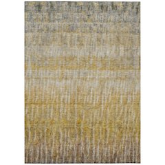 Machine Washable Indoor/Outdoor Chantille ACN2317 Gold 5' x 7'6" Rug