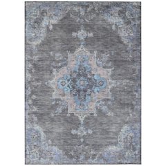 Machine Washable Indoor/Outdoor Chantille ACN2321 Gray 5' x 7'6" Rug