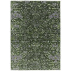 Machine Washable Indoor/Outdoor Chantille ACN2322 Green 5' x 7'6" Rug