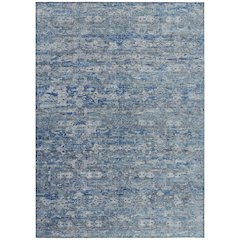 Machine Washable Indoor/Outdoor Chantille ACN2324 Blue 5' x 7'6" Rug
