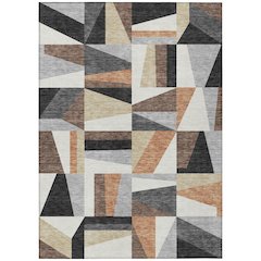 Machine Washable Indoor/Outdoor Chantille ACN2327 Gray 5' x 7'6" Rug