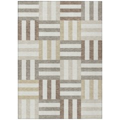 Machine Washable Indoor/Outdoor Chantille ACN2332 Ivory 5' x 7'6" Rug