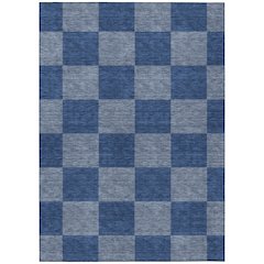 Machine Washable Indoor/Outdoor Chantille ACN2345 Blue 5' x 7'6" Rug