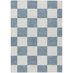 Machine Washable Indoor/Outdoor Chantille ACN2345 Blue 5' x 7'6" Rug