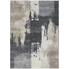 Machine Washable Indoor/Outdoor Chantille ACN2347 Gray 5' x 7'6" Rug