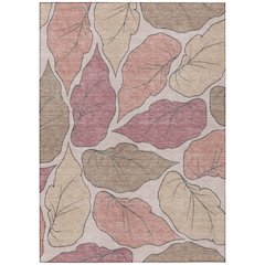 Machine Washable Indoor/Outdoor Chantille ACN2348 Pink 5' x 7'6" Rug