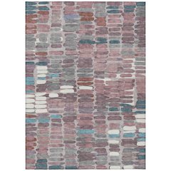 Machine Washable Indoor/Outdoor Chantille ACN2349 Pink 5' x 7'6" Rug