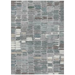 Machine Washable Indoor/Outdoor Chantille ACN2349 Gray 5' x 7'6" Rug