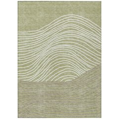Machine Washable Indoor/Outdoor Chantille ACN2350 Green 5' x 7'6" Rug