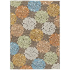 Machine Washable Indoor/Outdoor Chantille ACN2353 Brown 5' x 7'6" Rug