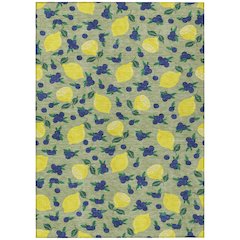 Machine Washable Indoor/Outdoor Chantille ACN2354 Green 5' x 7'6" Rug