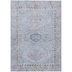Machine Washable Indoor/Outdoor Chantille ACN2357 Blue 5' x 7'6" Rug