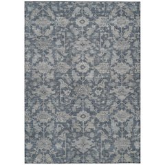 Machine Washable Indoor/Outdoor Chantille ACN2358 Blue 5' x 7'6" Rug